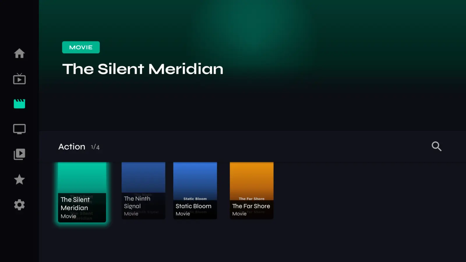 Velo movies grid on Android TV